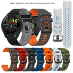 Universal 22mm Water Ripple Road Two-color Silicone Strap