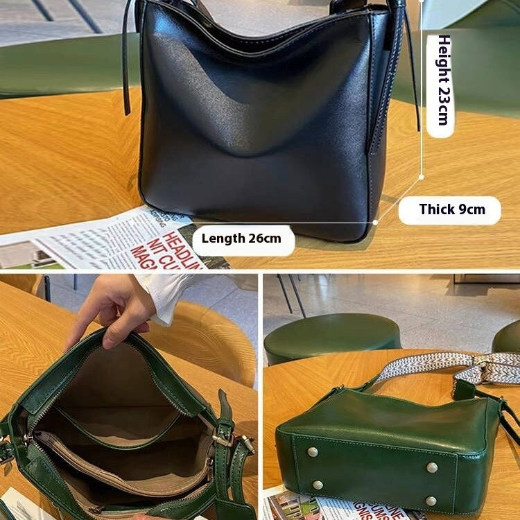 Women's Large-capacity Leather Shoulder Messenger Bag