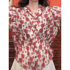 Hong Kong Style Retro Floral Shirt Summer Commute