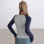 Women's Casual T-shirt Long Sleeve Bottoming Top