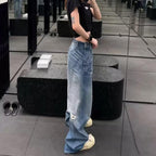 Ripped Fashion Special Women's Clothing Denim Trousers